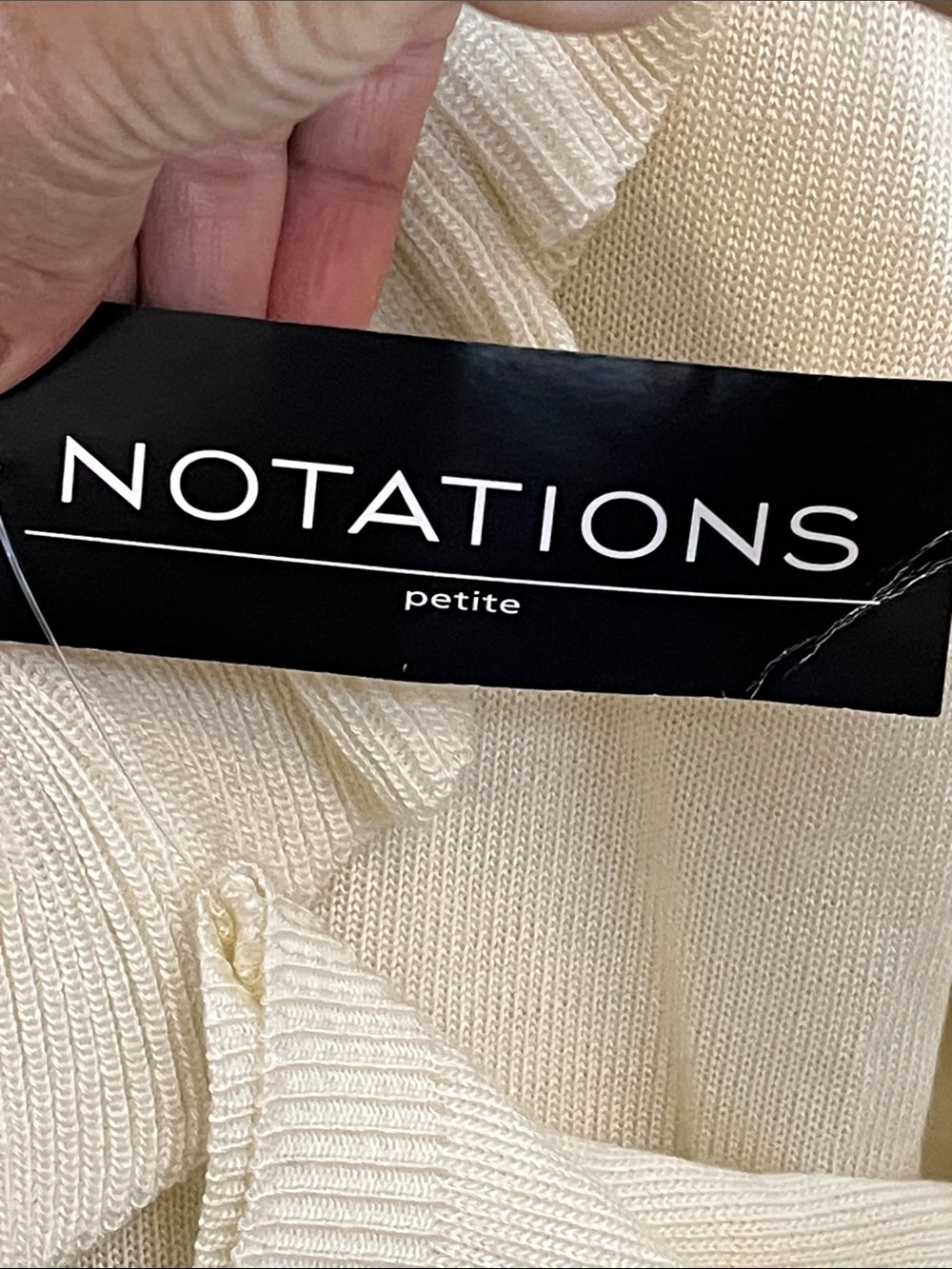 Notations Cream Ruffled Open-Front Cardigan - Picture 3 of 11